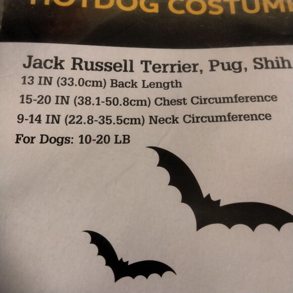 Vibrant Life Dog Cat Costume Hotdog Small Halloween Pet Outfit Small - Picture 6 of 6